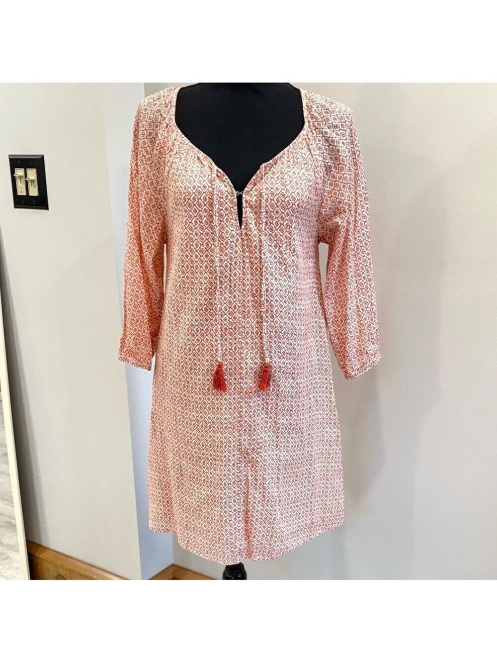 Soft Joie 100% Cotton Daria Bohemian style dress Size M